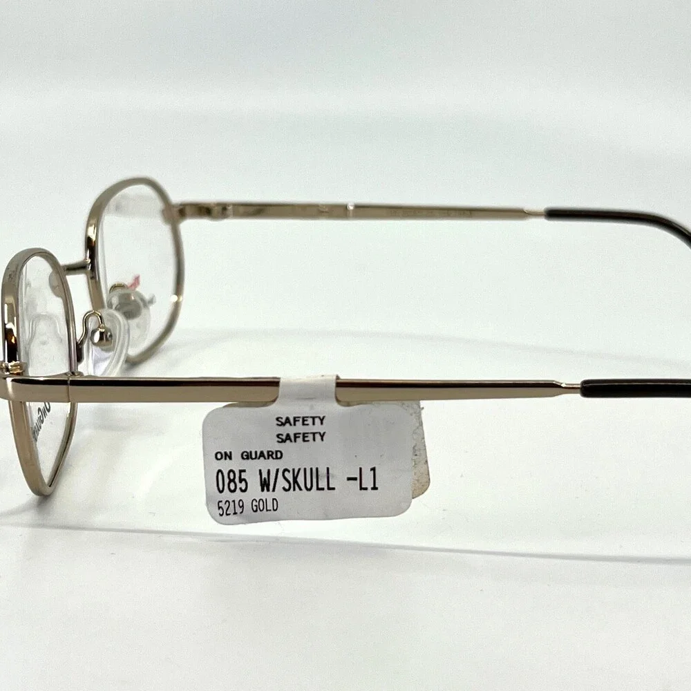 OnGuard OG085 W/Skull Gold Round Full Rim Eyeglasses Frames 52[]19 140 mm